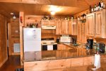 kitchen newly remodeled with granite -north Georgia cabin rental